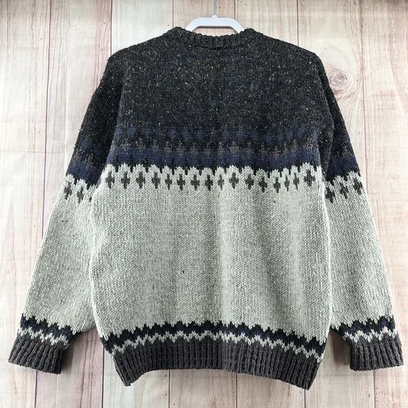 Gaeltarra County Mayor Ireland Sweater Men's 107cm Sz 42 Fairisle Knit 100% Wool - Picture 2 of 5